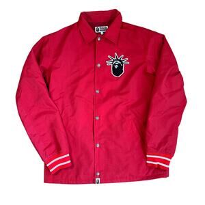 M Bape NYC Exclusive Red Coach Jacket